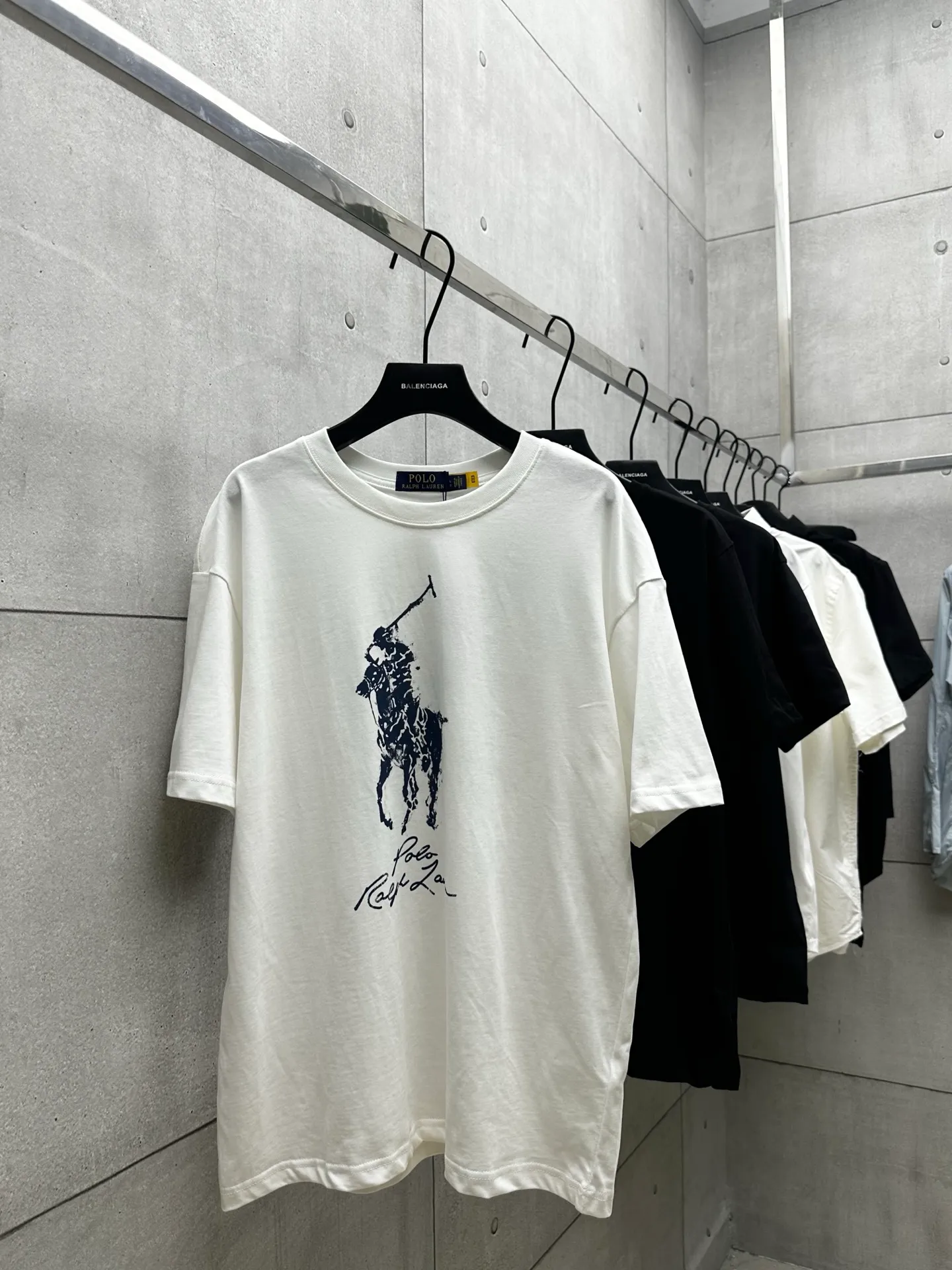 P140 #010 Ralph lauren series uses 260G high-definition fabrics, Behringer 1000-needle embroidery restores ZP, complete three-label accessories, color: white, size: S M L XL